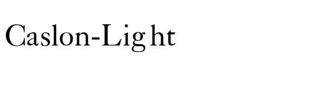 Caslon-Light font preview