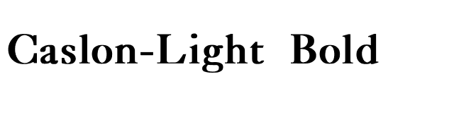 Caslon-Light Bold font preview