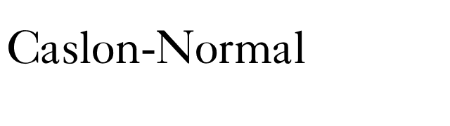 Caslon-Normal font preview