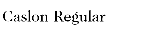 Caslon Regular font preview