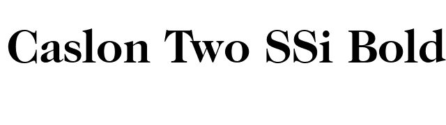 Caslon Two SSi Bold font preview