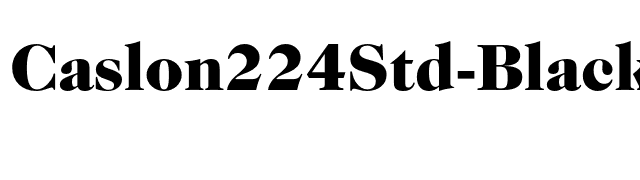 Caslon224Std-Black font preview