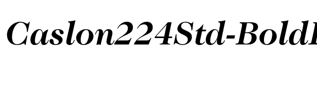 Caslon224Std-BoldItalic font preview