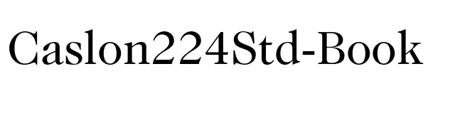 Caslon224Std-Book font preview