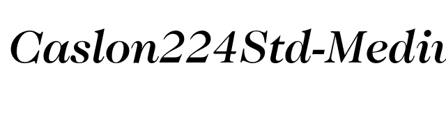 Caslon224Std-MediumItalic font preview