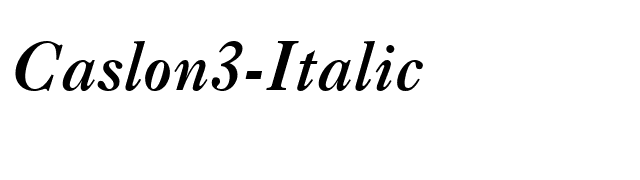 Caslon3-Italic font preview