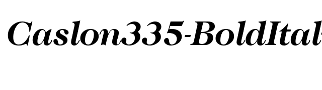 Caslon335-BoldItalic font preview