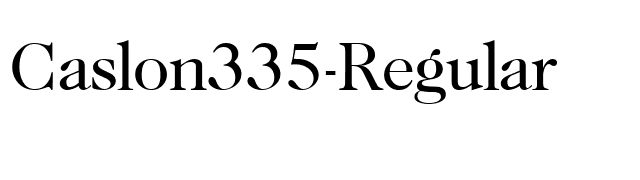 Caslon335-Regular font preview