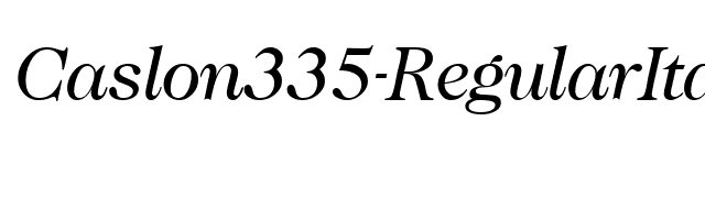 Caslon335-RegularItalic font preview