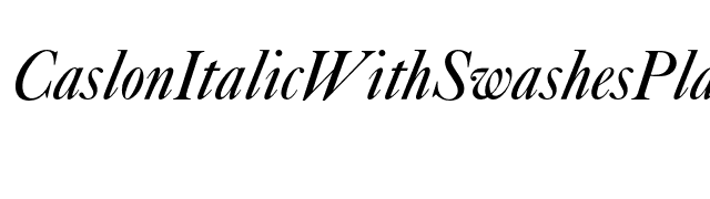 CaslonItalicWithSwashesPlain font preview