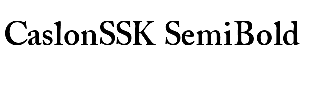 CaslonSSK SemiBold font preview