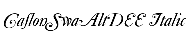 CaslonSwaAltDEE Italic font preview