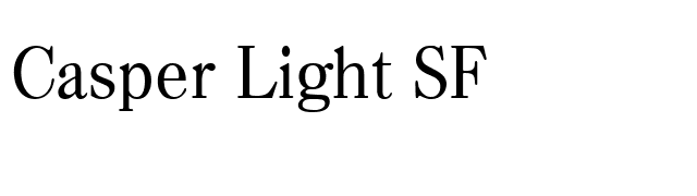 Casper Light SF font preview