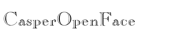 CasperOpenFace font preview