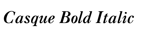 Casque Bold Italic font preview