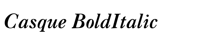 Casque BoldItalic font preview