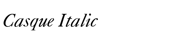 Casque Italic font preview