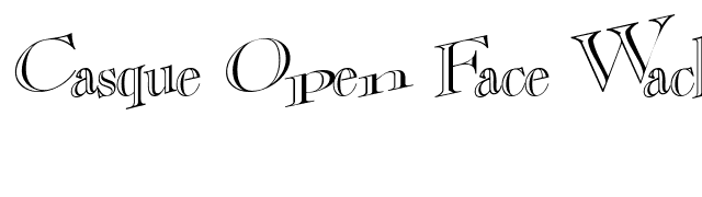 Casque Open Face Wacky font preview