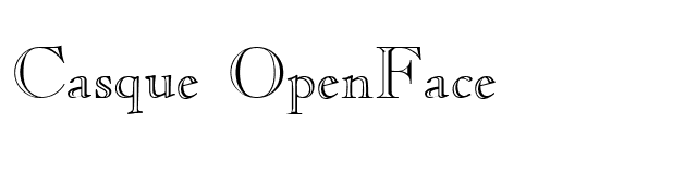 Casque OpenFace font preview