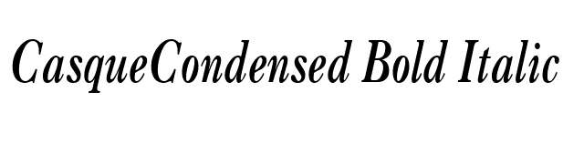 CasqueCondensed Bold Italic font preview