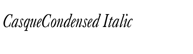 CasqueCondensed Italic font preview