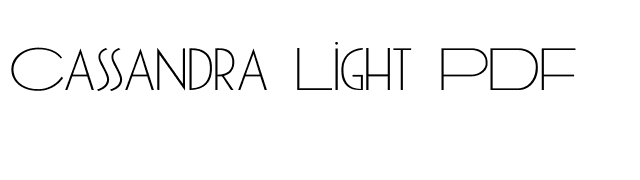 Cassandra Light PDF font preview