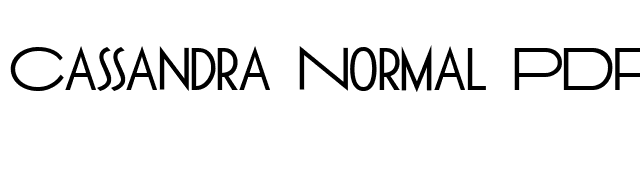 Cassandra Normal PDF font preview