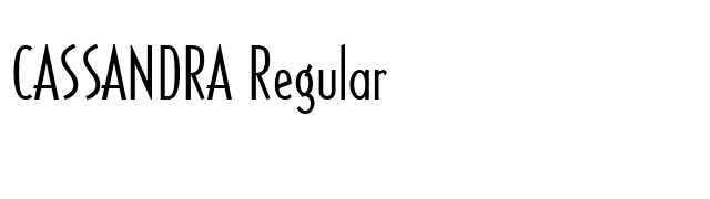 CASSANDRA Regular font preview