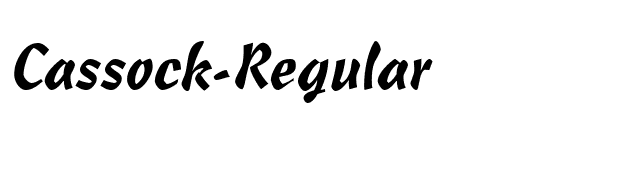 Cassock-Regular font preview