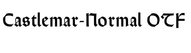 Castlemar-Normal OTF font preview