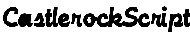 CastlerockScriptSSK font preview