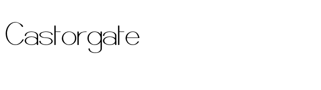 Castorgate font preview