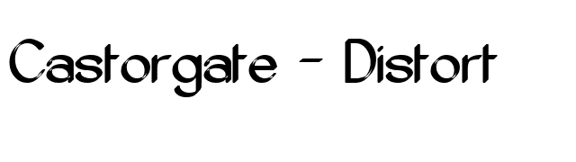 Castorgate - Distort font preview