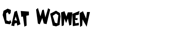 Cat Women font preview