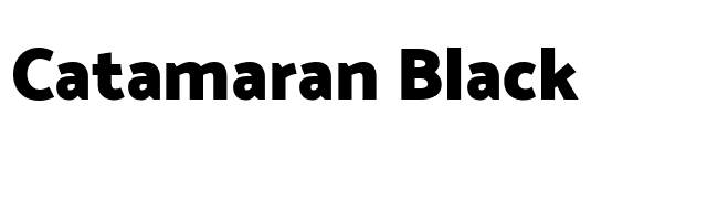 Catamaran Black font preview