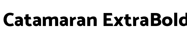 Catamaran ExtraBold font preview