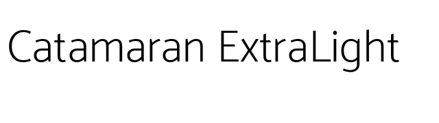 Catamaran ExtraLight font preview