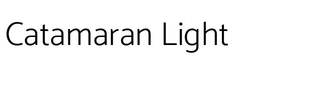 Catamaran Light font preview