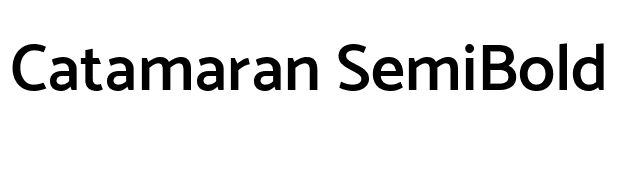 Catamaran SemiBold font preview