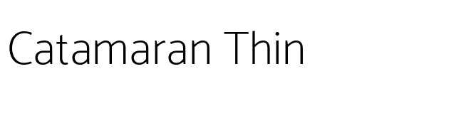 Catamaran Thin font preview