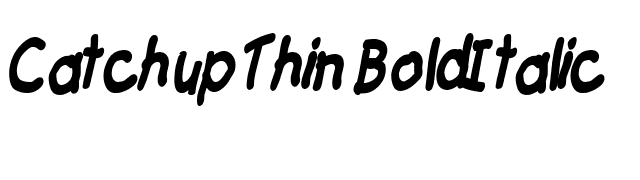 Catchup Thin BoldItalic font preview