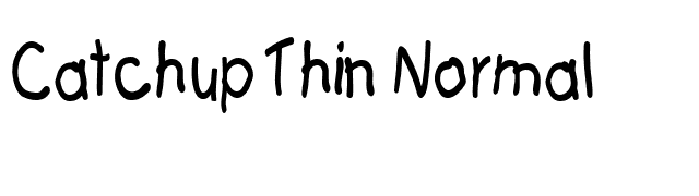 Catchup Thin Normal font preview