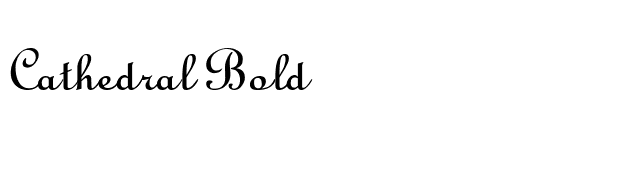 Cathedral Bold font preview