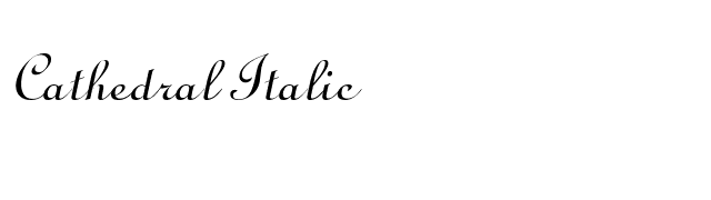 Cathedral Italic font preview