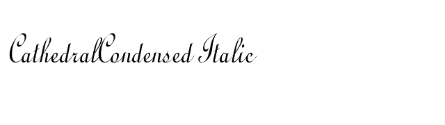 CathedralCondensed Italic font preview