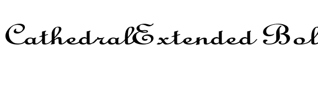 CathedralExtended Bold font preview