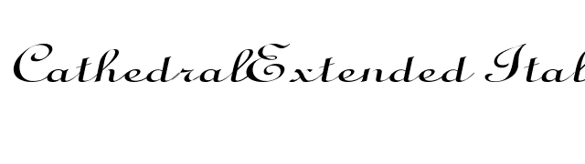 CathedralExtended Italic font preview