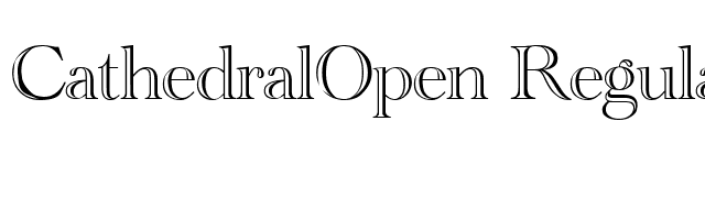 CathedralOpen Regular font preview