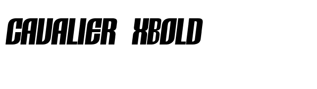 CAVALIER XBOLD font preview