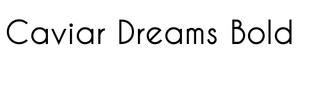 Caviar Dreams Bold font preview